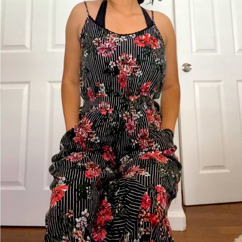 10. Floral striped jumpsuit
